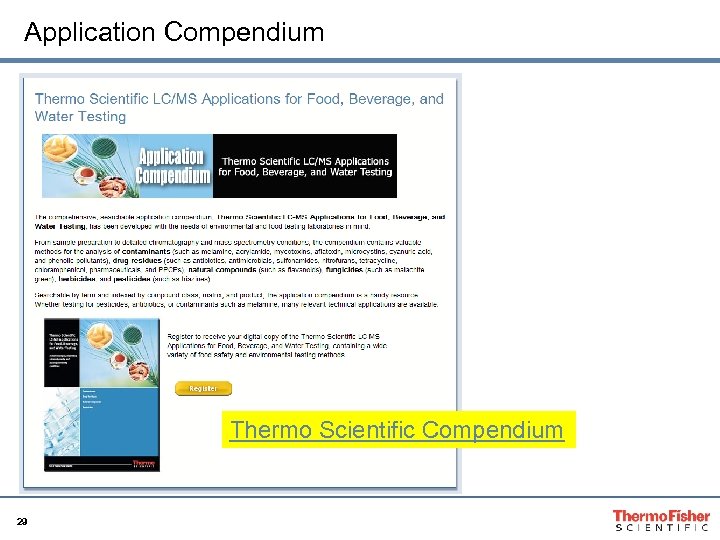 Application Compendium Thermo Scientific Compendium 29 