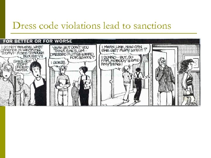 Dress code violations lead to sanctions 