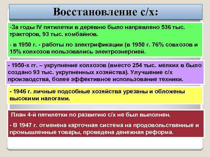 Причины четвертой пятилетки. СССР В первые послевоенные десятилетия. СССР В 1 послевоенные десятилетия. Первое послевоенное десятилетие кратко.