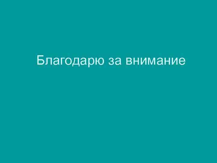 Благодарю за внимание 