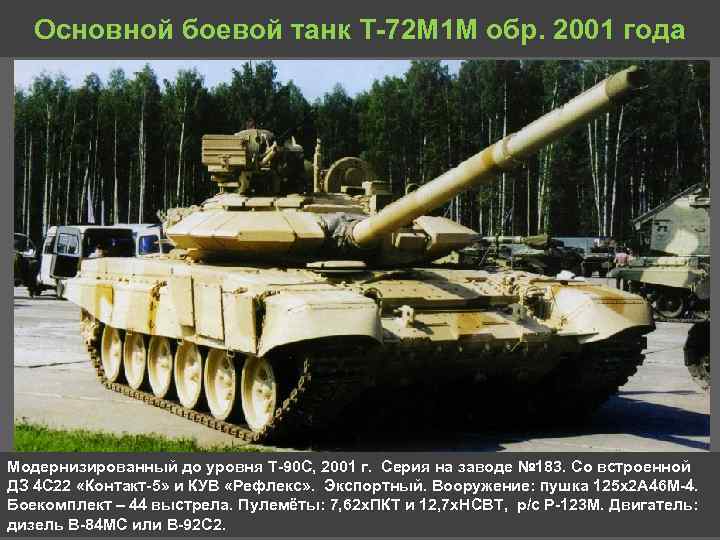 Основной боевой танк Т 72 М 1 М обр. 2001 года Модернизированный до уровня