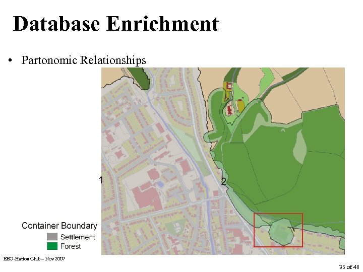 Database Enrichment • Partonomic Relationships EEO-Hutton Club – Nov 2007 35 of 48 