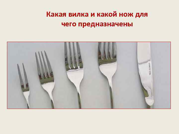 Какая вилка и какой нож для чего предназначены 