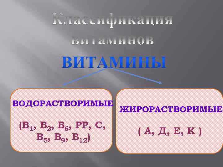 ВОДОРАСТВОРИМЫЕ (В 1, В 2, В 6, РР, С, В 5, В 9, В