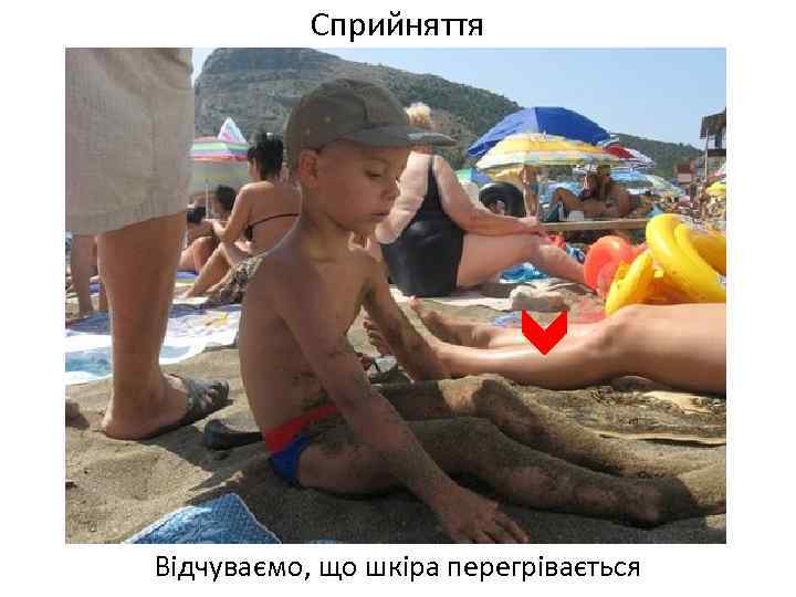 Сприйняття Відчуваємо, що шкіра перегрівається 