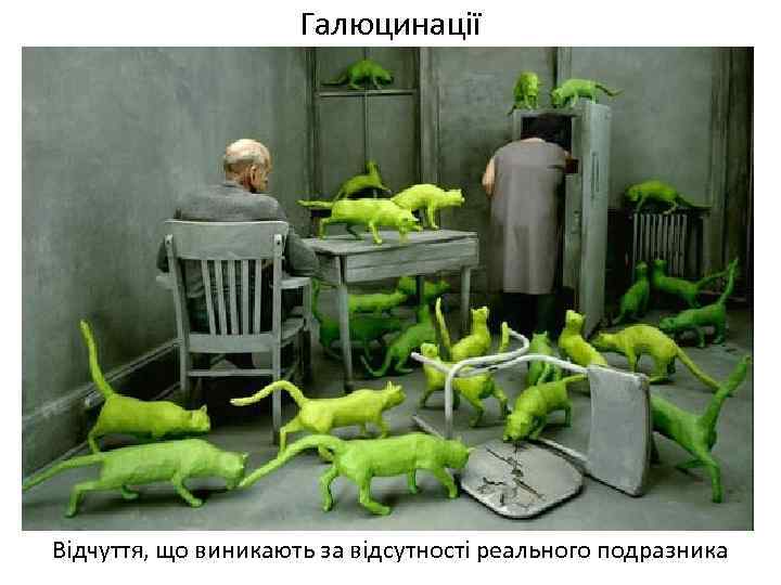 Галюцинації Відчуття, що виникають за відсутності реального подразника 
