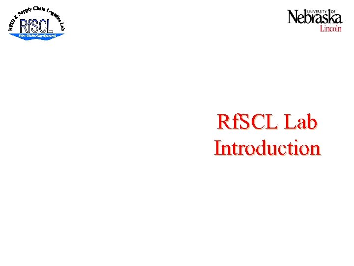 Rf. SCL Lab Introduction 