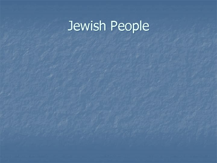 Jewish People 