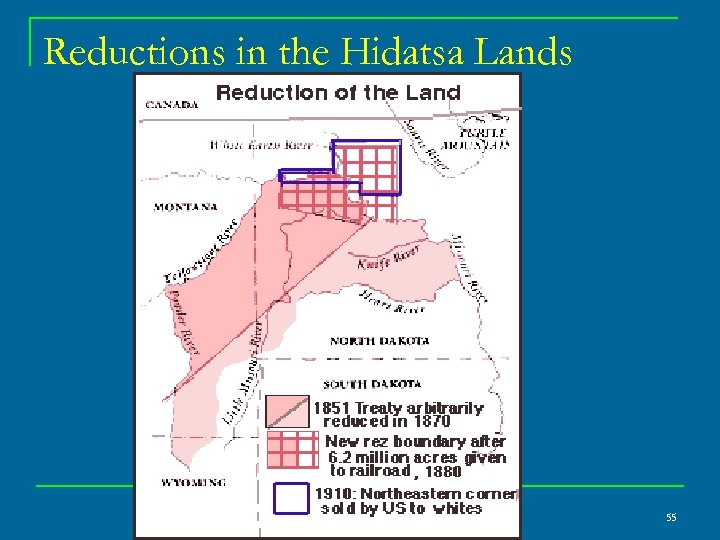 Reductions in the Hidatsa Lands 55 