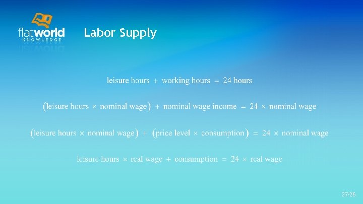 Labor Supply 27 -26 