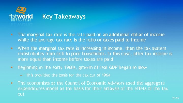Key Takeaways • The marginal tax rate is the rate paid on an additional