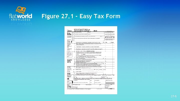Figure 27. 1 - Easy Tax Form 27 -6 