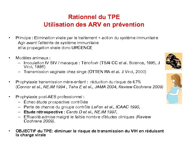 Rationnel du TPE Utilisation des ARV en prévention • Principe : Elimination virale par