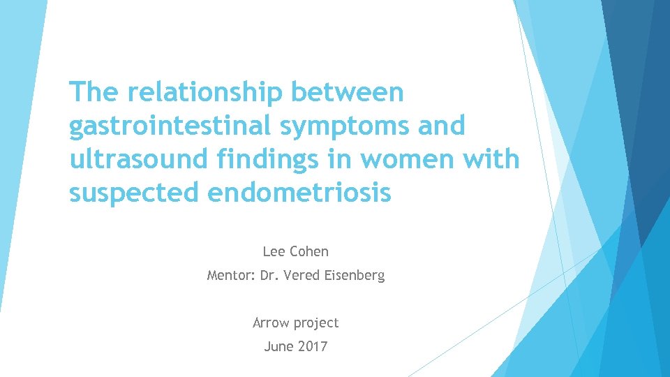 The relationship between gastrointestinal symptoms and ultrasound findings in women with suspected endometriosis Lee