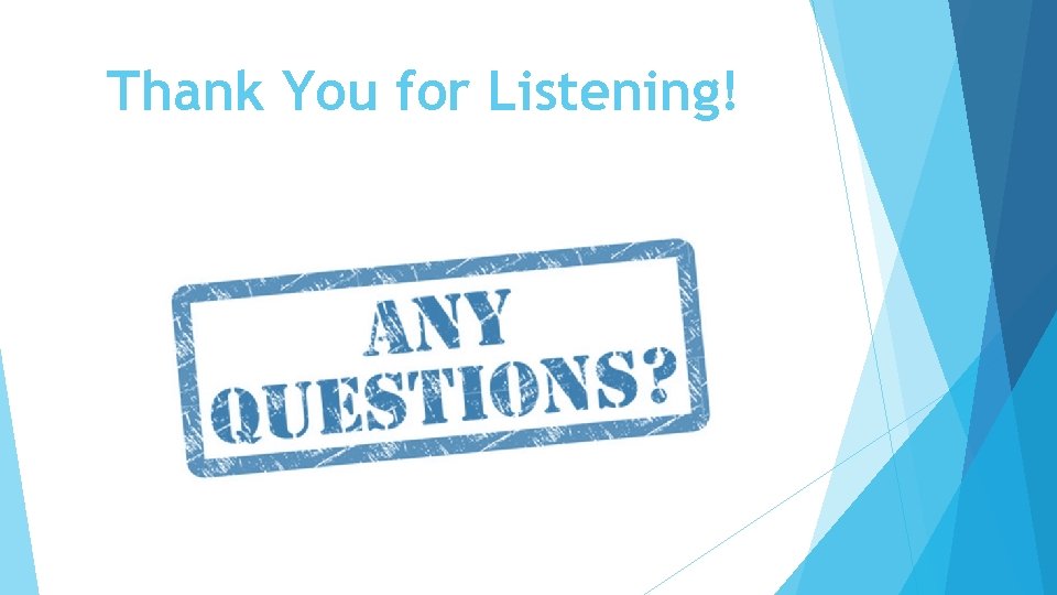 Thank You for Listening! 