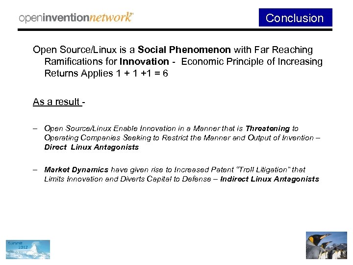  Conclusion Open Source/Linux is a Social Phenomenon with Far Reaching Ramifications for Innovation