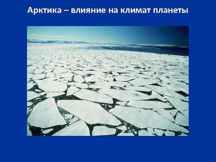 Арктика – влияние на климат планеты 