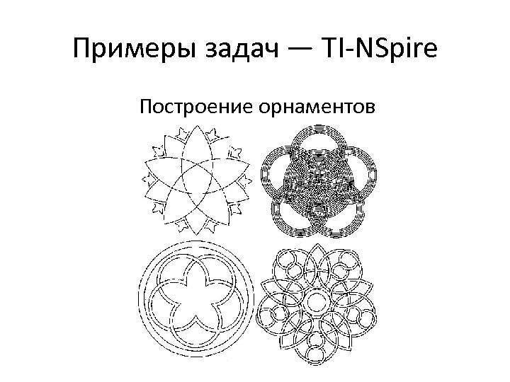 Примеры задач — TI-NSpire Построение орнаментов 