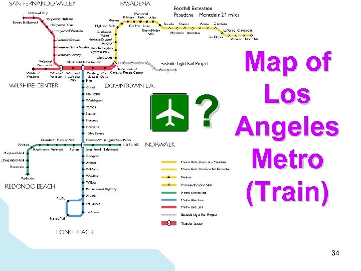 ? Map of Los Angeles Metro (Train) 34 