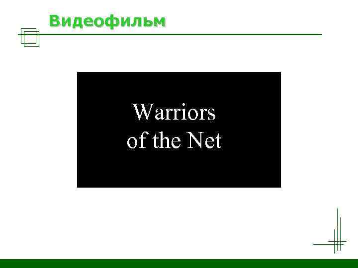 Видеофильм Warriors of the Net 