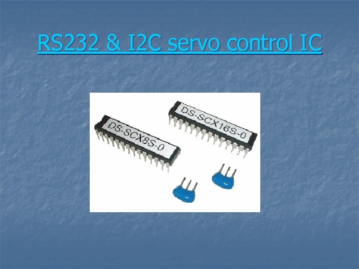 RS 232 & I 2 C servo control IC 