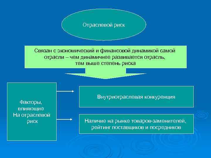 Отраслевой риск Связан с экономический и финансовой динамикой самой отрасли – чем динамичнее развивается