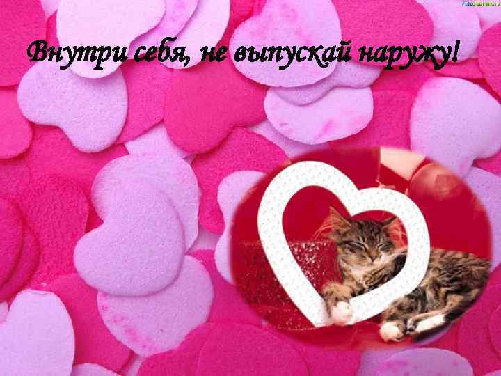 Внутри себя, не выпускай наружу! 