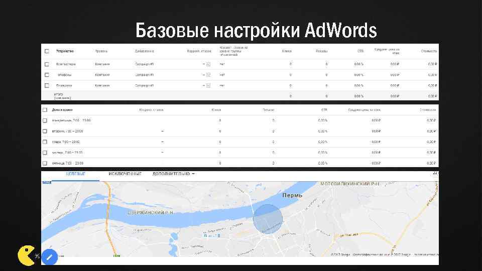 Базовые настройки Ad. Words 
