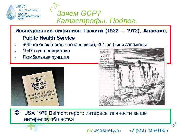 Зачем GCP? Катастрофы. Подлог. Исследование сифилиса Таскиги (1932 – 1972), Алабама, Public Health Service