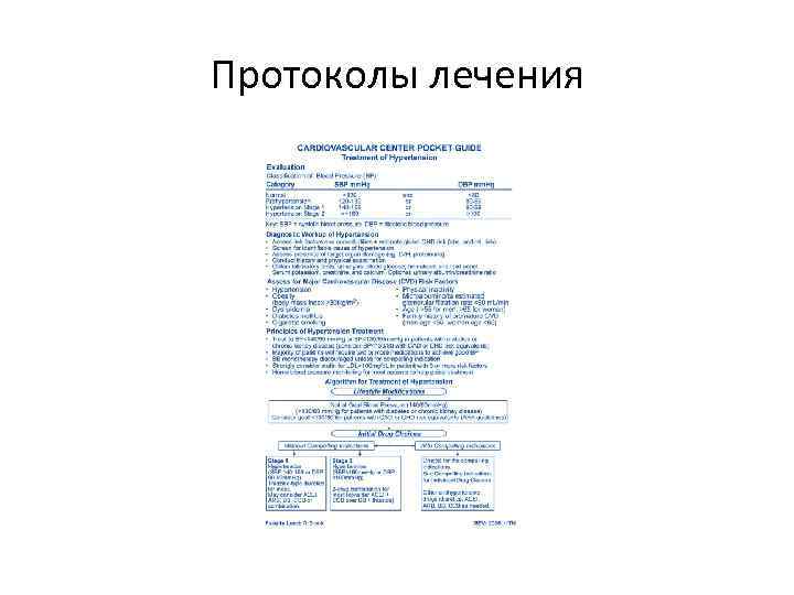 Протоколы лечения 