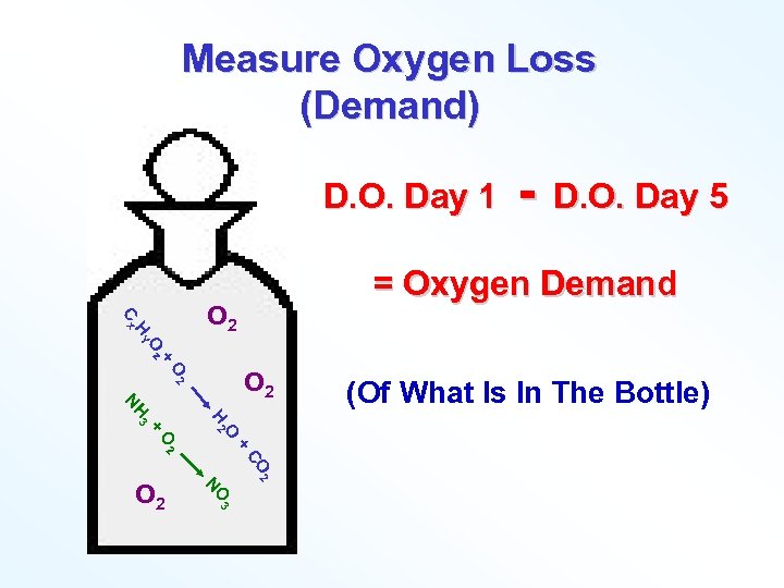 Measure Oxygen Loss (Demand) D. O. Day 1 + Oz HY Cx D. O.