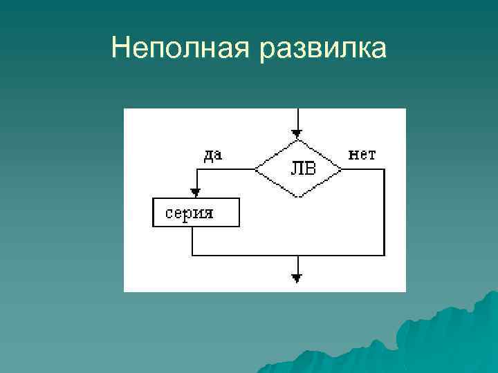 Неполная развилка 