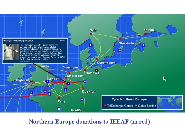 Northern Europe donations to IEEAF (in red) 
