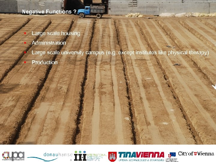 Negative Functions ? § Large scale housing § Administration § Large scale university campus