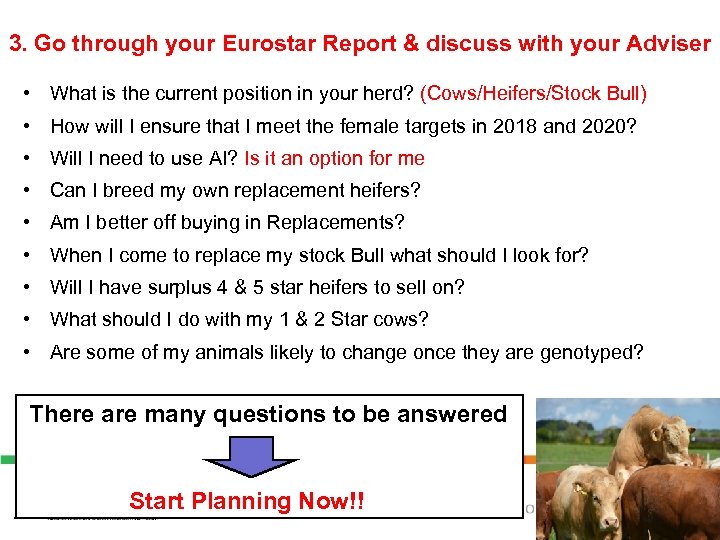 3. Go through your Eurostar Report & discuss with your Adviser • What is