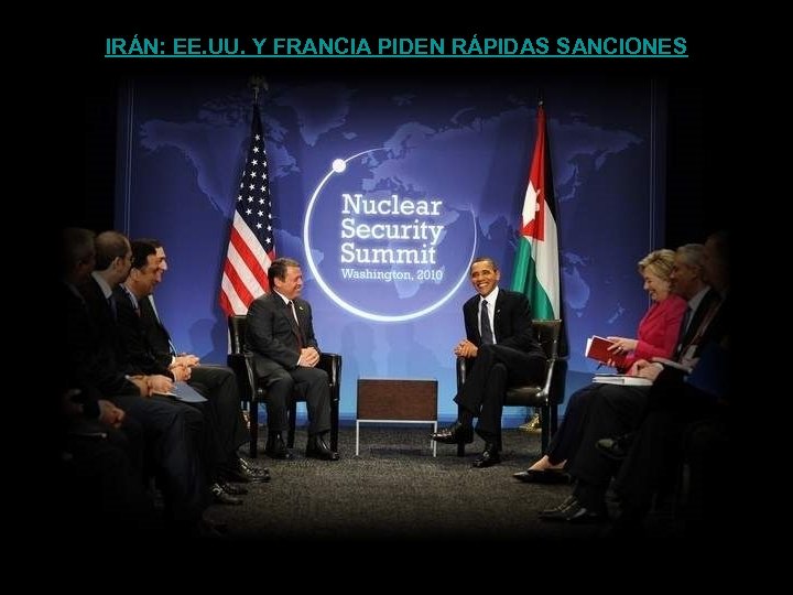 IRÁN: EE. UU. Y FRANCIA PIDEN RÁPIDAS SANCIONES 