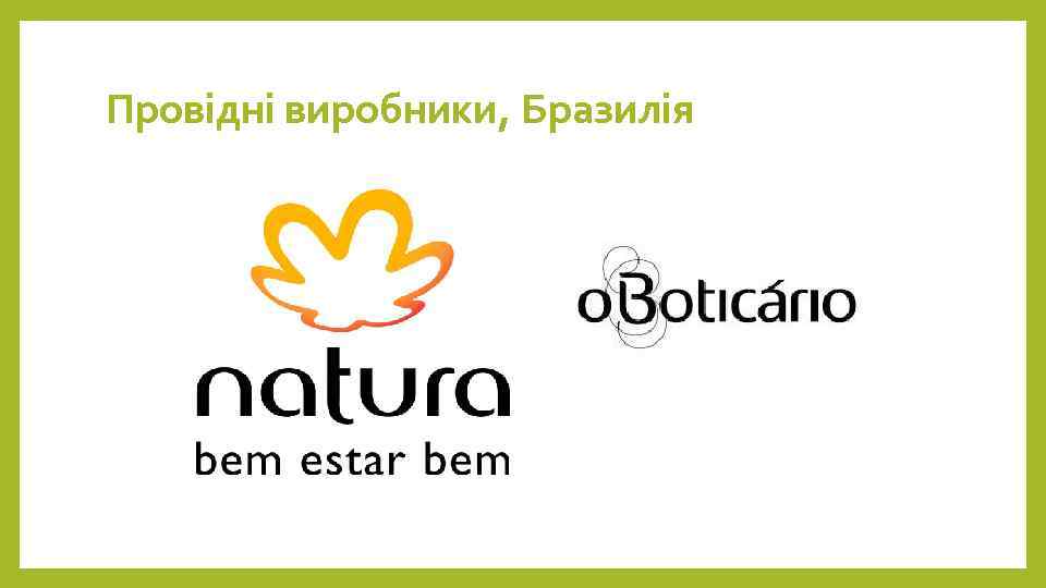 Провідні виробники, Бразилія 