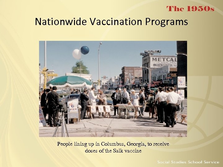 Nationwide Vaccination Programs People lining up in Columbus, Georgia, to receive doses of the