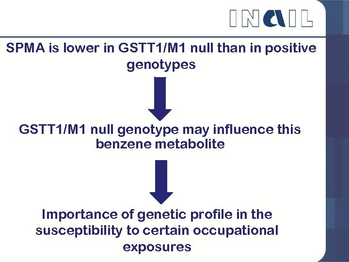 SPMA is lower in GSTT 1/M 1 null than in positive genotypes GSTT 1/M