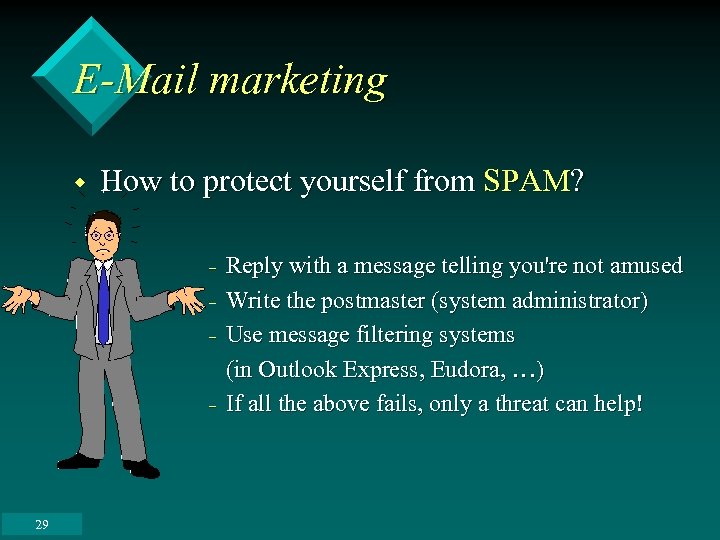 E-Mail marketing w How to protect yourself from SPAM? - - 29 Reply with