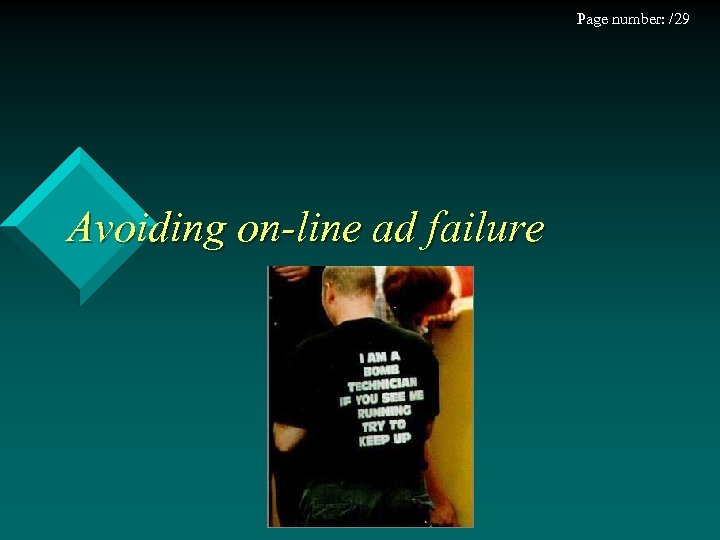 Page number: /29 Avoiding on-line ad failure 