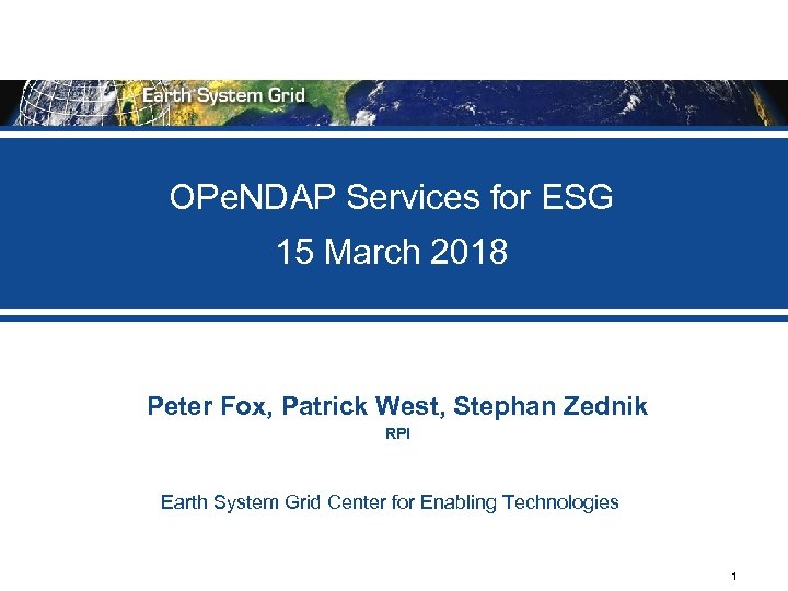 Performance Measures x. x, and x. x OPe. NDAP Services for ESG 15 March