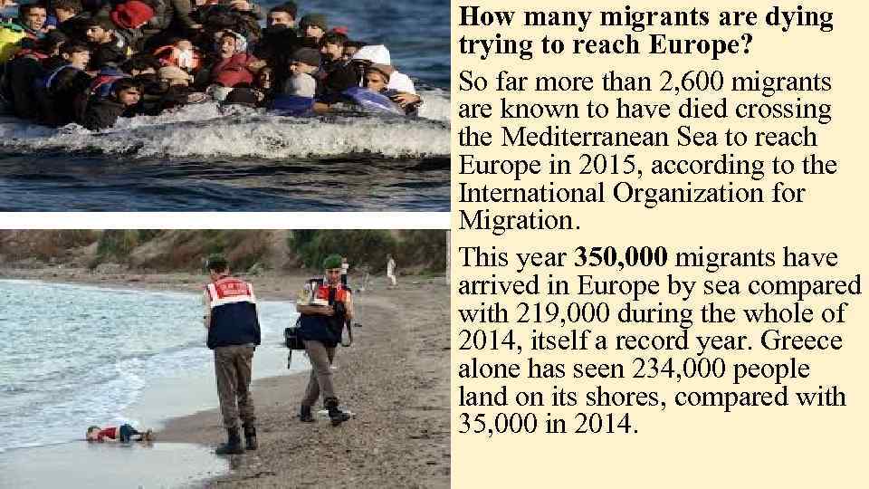 How many migrants are dying trying to reach Europe? So far more than 2,