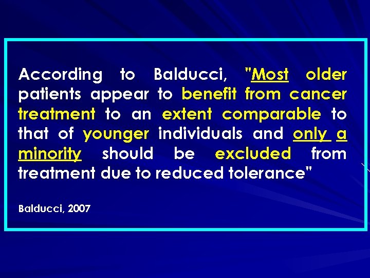 According to Balducci, 