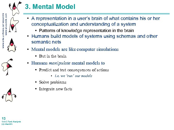 www. site. uottawa. ca/~elsaddik www. el-saddik. com 3. Mental Model • A representation in