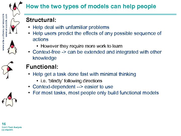 www. site. uottawa. ca/~elsaddik www. el-saddik. com How the two types of models can