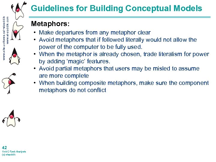 www. site. uottawa. ca/~elsaddik www. el-saddik. com Guidelines for Building Conceptual Models 42 Unit