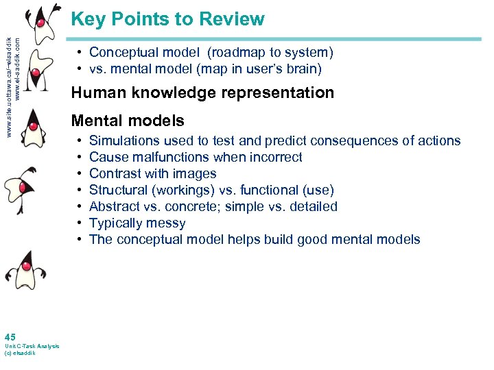www. site. uottawa. ca/~elsaddik www. el-saddik. com Key Points to Review 45 Unit C-Task