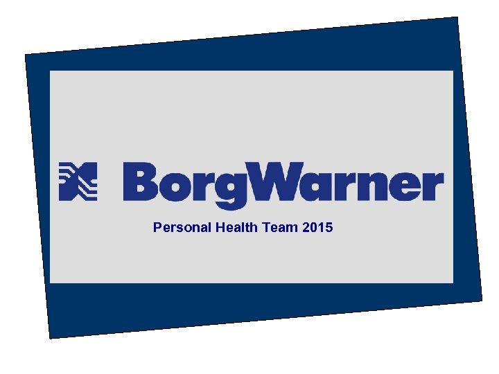 Personal Health Team 2015 