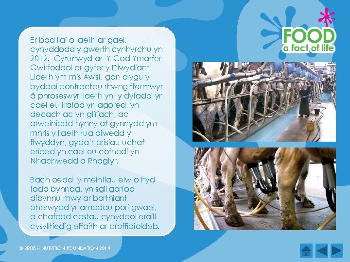 Er bod llai o laeth ar gael, cynyddodd y gwerth cynhyrchu yn 2012. Cytunwyd
